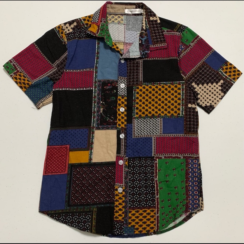 Amazing patchwork-like button down